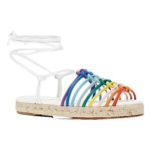 CHLOÉ
Multicolor Leather Rainbow Sandals In White size 8 (39)